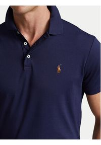 Polo Ralph Lauren Polo 710713130006 Granatowy Custom Slim Fit. Typ kołnierza: polo. Kolor: niebieski. Materiał: bawełna