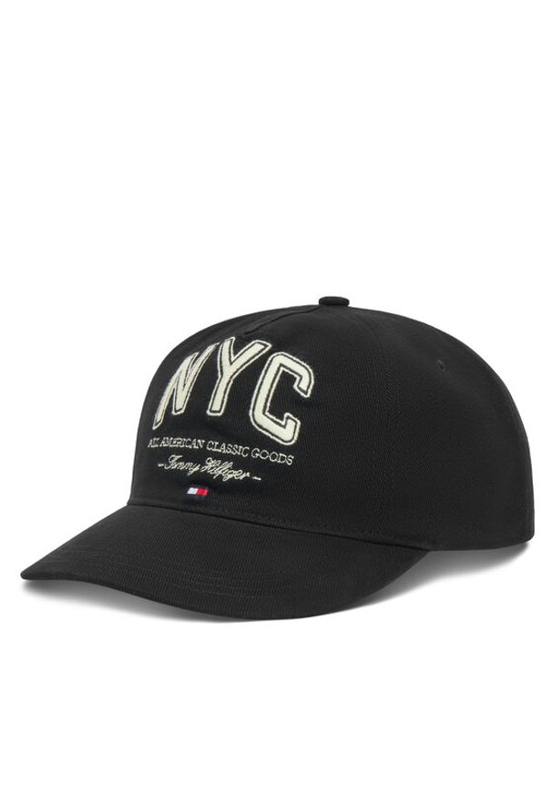 TOMMY HILFIGER - Tommy Hilfiger Czapka z daszkiem Flag Seasonal 5 Panel AM0AM13562 Czarny. Kolor: czarny. Materiał: bawełna, materiał