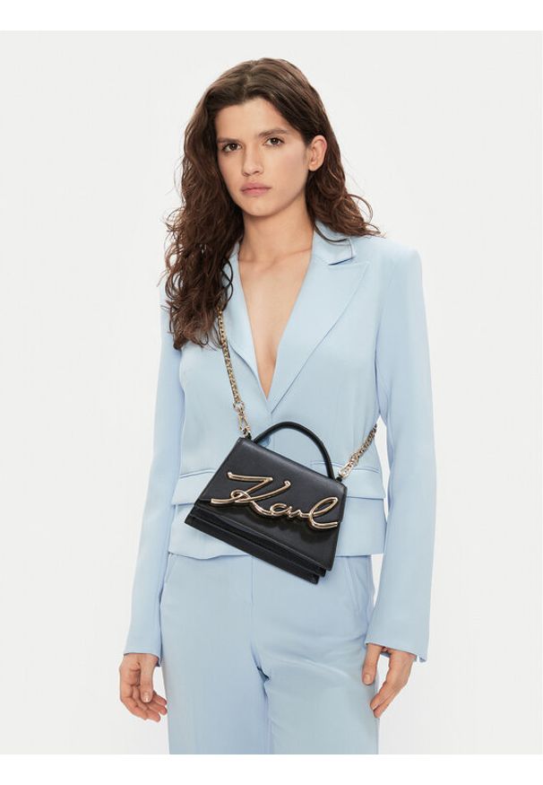 Karl Lagerfeld - KARL LAGERFELD Torebka A1W30038 Czarny. Kolor: czarny. Materiał: skórzane