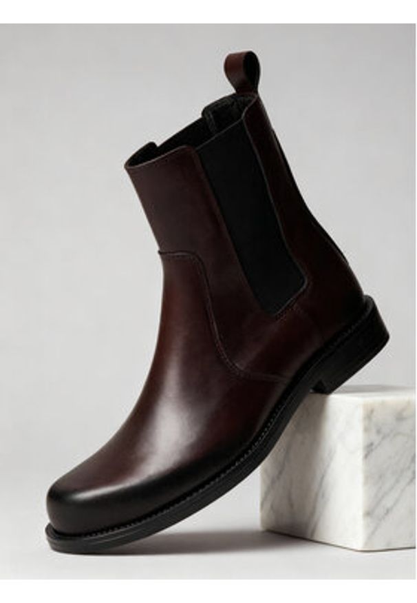 Gino Rossi Sztyblety C-MASSI-25650 Bordowy. Kolor: czerwony. Materiał: skóra