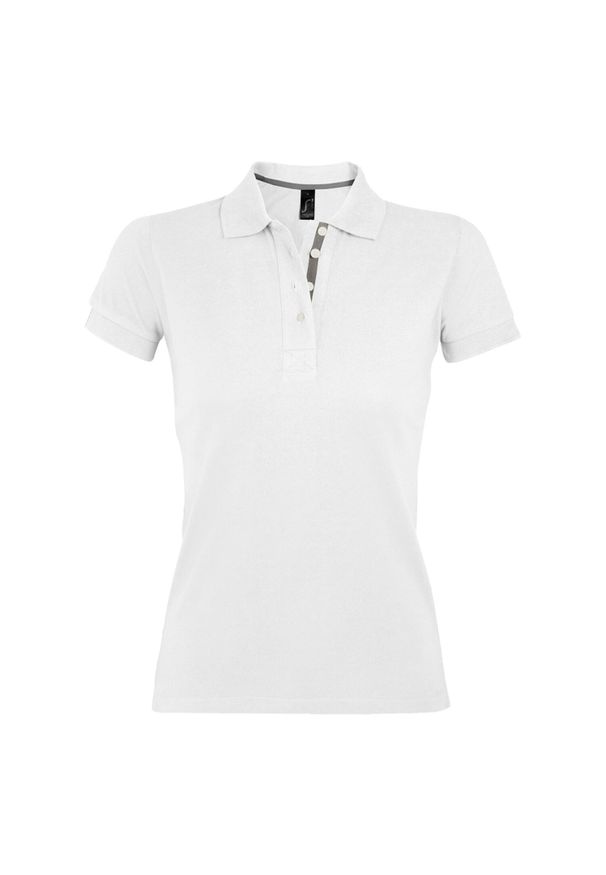 SOL'S - Damska Koszulka Polo Portland. Typ kołnierza: polo. Kolor: biały