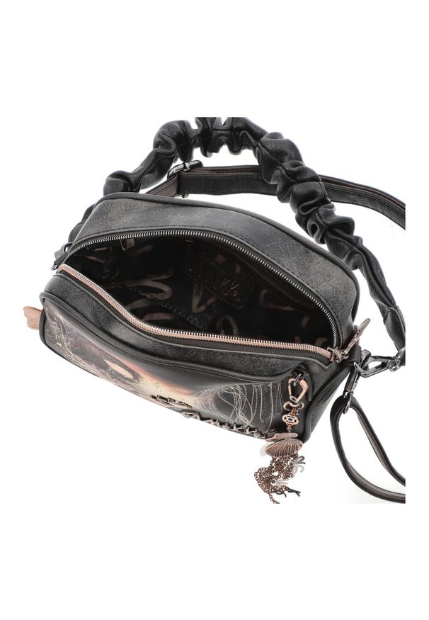 Brązowa Zgrabna Torebka Damska Anekke Premium. Kolor: brązowy. Wzór: aplikacja. Styl: elegancki, casual