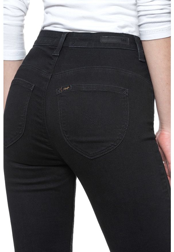 Lee - SPODNIE LEE DAMSKIE SCARLETT SUPER HIGH BLACK RINSE L30LEO47 112106486