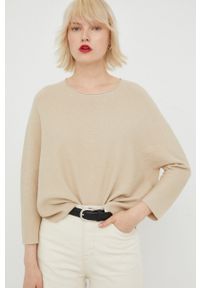Drykorn sweter z domieszką kaszmiru damski kolor beżowy lekki. Kolor: beżowy. Materiał: kaszmir. Długość rękawa: długi rękaw. Długość: długie #6