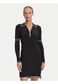 Liu Jo Sport Sukienka dzianinowa TF5028 MS49I Czarny Regular Fit. Kolor: czarny. Materiał: syntetyk. Typ sukienki: sportowe. Styl: sportowy