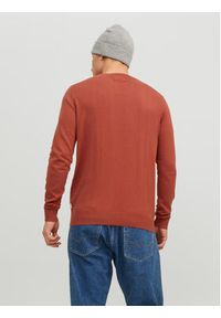 Jack & Jones Sweter 12208364 Pomarańczowy Regular Fit. Kolor: pomarańczowy. Materiał: bawełna #6