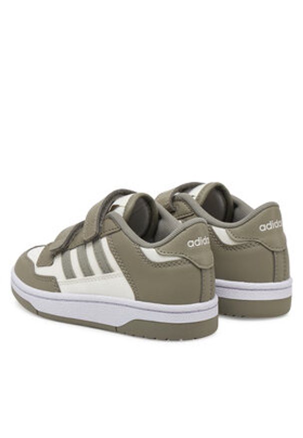 Adidas - adidas Sneakersy Rapid Court JP7653 Zielony. Kolor: zielony. Materiał: skóra