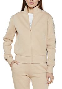 Guess - GUESS Beżowa bluza damska z lampasami Britney, Rozmiar M. Kolor: beżowy #2
