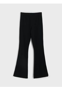 Sinsay - Bawełniane legginsy flare - czarny. Kolor: czarny. Materiał: bawełna #1