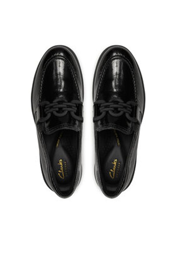 Clarks Półbuty Loriini Izzy 26179805 Czarny. Kolor: czarny. Materiał: skóra, lakier