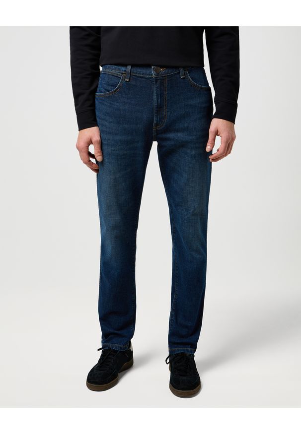 Wrangler - MESKIE SPODNIE JEANSOWE WRANGLER LARSTON OBSIDIAN 112371372