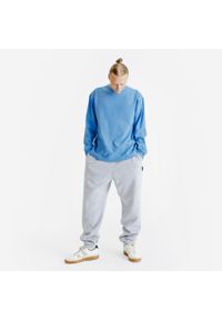 Decathlon - Koszulka długi rękaw męska Elementals. Kolor: niebieski. Materiał: materiał. Długość rękawa: długi rękaw. Długość: długie