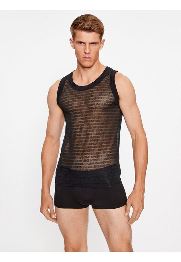 Emporio Armani Underwear Tank top 112049 3F527 00020 Czarny Slim Fit. Kolor: czarny. Materiał: syntetyk