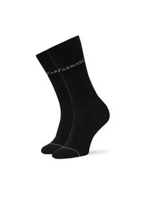 Emporio Armani Zestaw 3 par wysokich skarpet męskich EM000554 AF12276 MC061 Czarny. Kolor: czarny. Materiał: bawełna, materiał #6