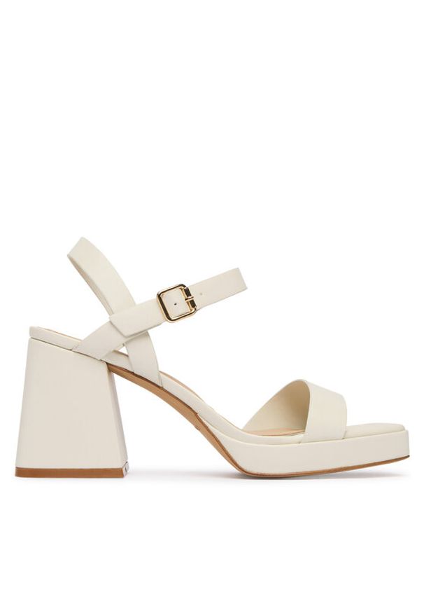 Aldo Sandały Montse 14053640 Kremowy. Kolor: kremowy. Materiał: skóra