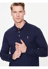 Polo Ralph Lauren Polo 710671785001 Granatowy Slim Fit. Typ kołnierza: polo. Kolor: niebieski. Materiał: bawełna