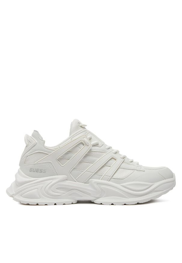 Guess Sneakersy Belluno Low FMTBEL ELE12 Biały. Kolor: biały. Materiał: skóra