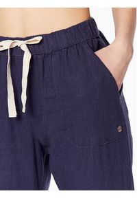 Roxy Spodnie materiałowe On The Seashore ERJNP03294 Granatowy Regular Fit. Kolor: niebieski. Materiał: wiskoza #4