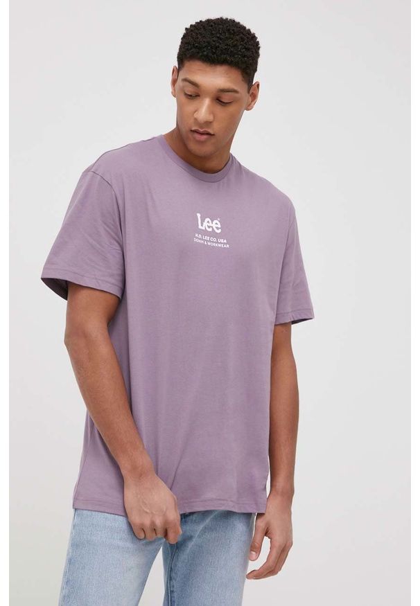 Lee - LEE LOGO LOOSE TEE WASHED PURPLE L69NFQTZ 112144375