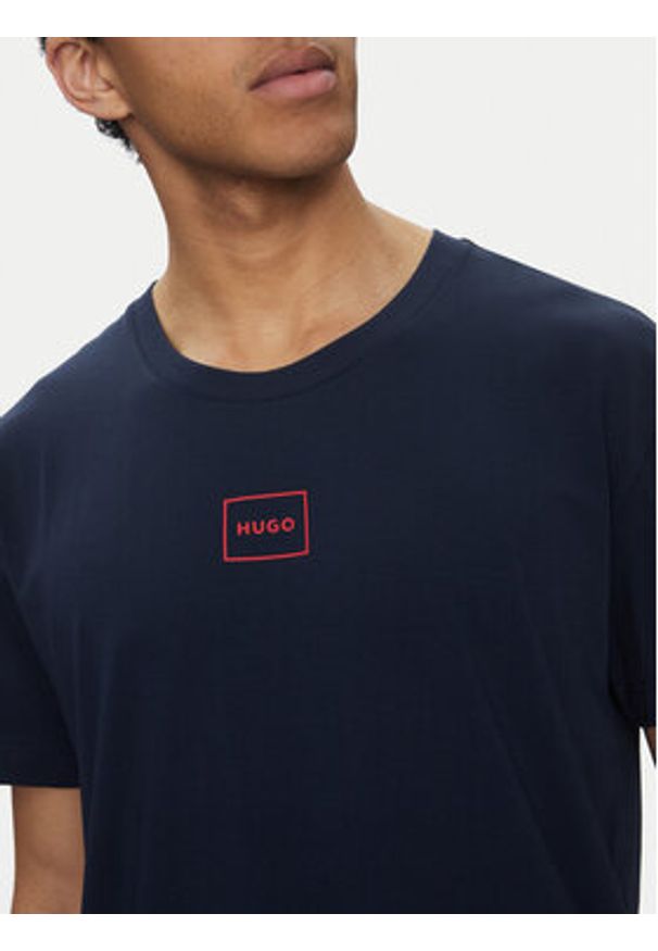 Hugo - HUGO T-Shirt Laze 50525236 Granatowy Regular Fit. Kolor: niebieski