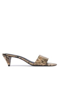 TOMMY HILFIGER - Tommy Hilfiger Klapki Th Mid Mule FW0FW09429 Beżowy. Kolor: beżowy. Materiał: skóra #1
