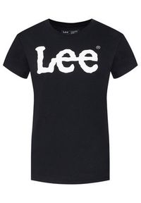 Lee T-Shirt Logo Tee L42UER01 Czarny Regular Fit. Kolor: czarny. Materiał: bawełna #4