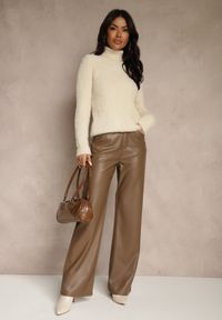 Renee - Jasnobeżowy Golf Wełniany Kedrindas. Typ kołnierza: golf. Kolor: beżowy. Materiał: wełna. Długość rękawa: długi rękaw. Długość: długie #4