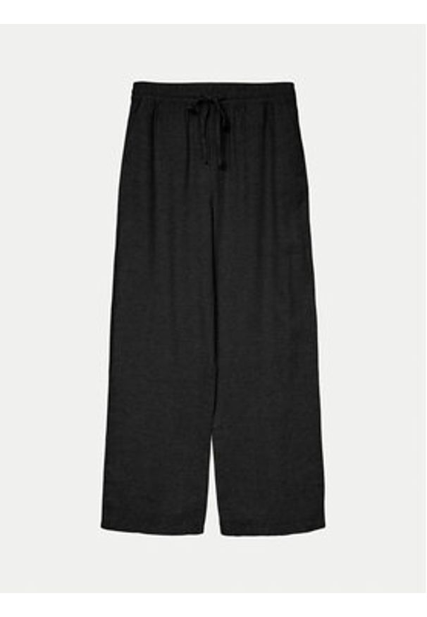 Vero Moda Spodnie materiałowe Linn 10305091 Czarny Loose Fit. Kolor: czarny. Materiał: len, wiskoza