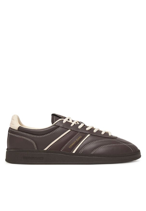 Tommy Jeans Sneakersy The Greenwich Edge Stitching EM0EM01708 Brązowy. Kolor: brązowy. Materiał: skóra