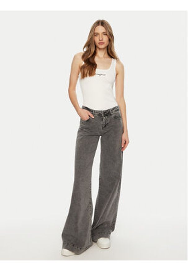 Guess Top W5RP48 KA0H1 Biały Regular Fit. Kolor: biały. Materiał: bawełna