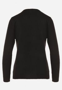 Born2be - Czarny Sweter z Wełną w Klasycznym Stylu Firrive. Okazja: na co dzień. Kolor: czarny. Materiał: wełna. Styl: klasyczny #6