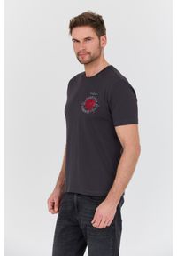Aeronautica Militare - AERONAUTICA MILITARE Szary bawełniany męski t-shirt M.C., Rozmiar XXL. Kolor: szary. Materiał: bawełna