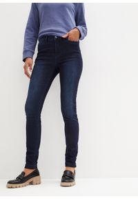 bonprix - Dżinsy termiczne Skinny, Mid Waist. Kolor: niebieski