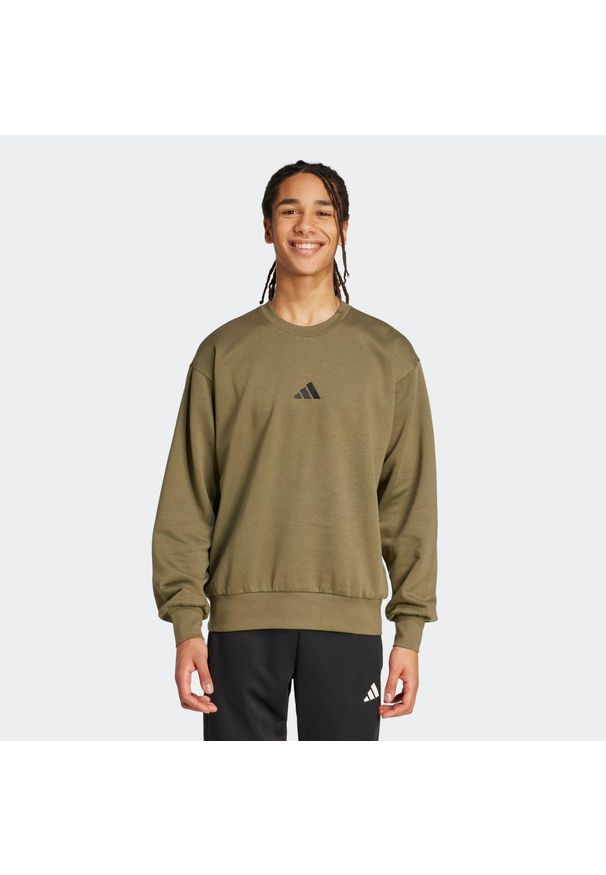 Adidas - Bluza męska ADIDAS Gym & Pilates. Kolor: zielony. Materiał: bawełna, włókno, materiał. Sport: joga i pilates