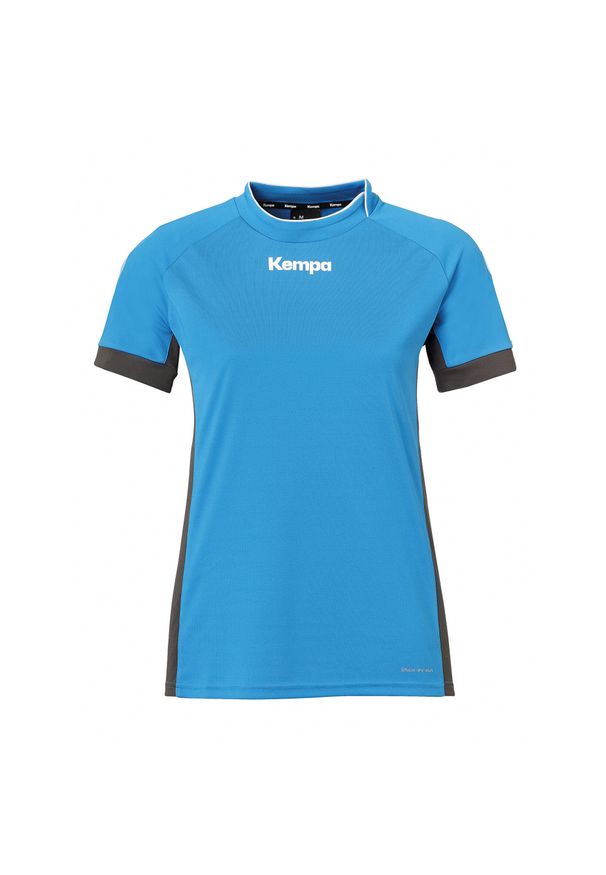 KEMPA - Damska koszulka Kempa Prime. Kolor: szary, fioletowy, niebieski, wielokolorowy, biały. Materiał: materiał
