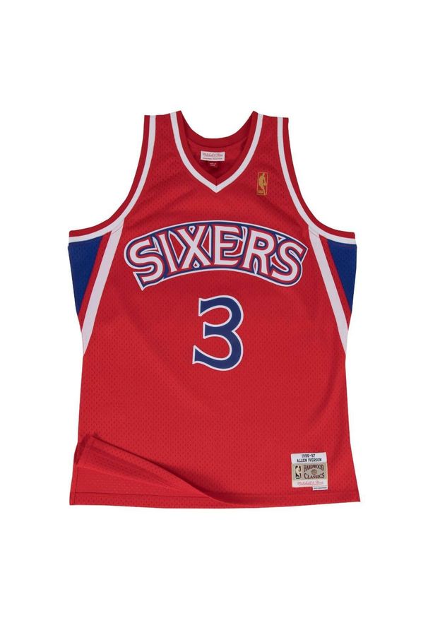 Mitchell & Ness - Koszulka NBA Philadelphia 76ers Allen Iverson. Kolor: czerwony, wielokolorowy, czarny. Sport: koszykówka