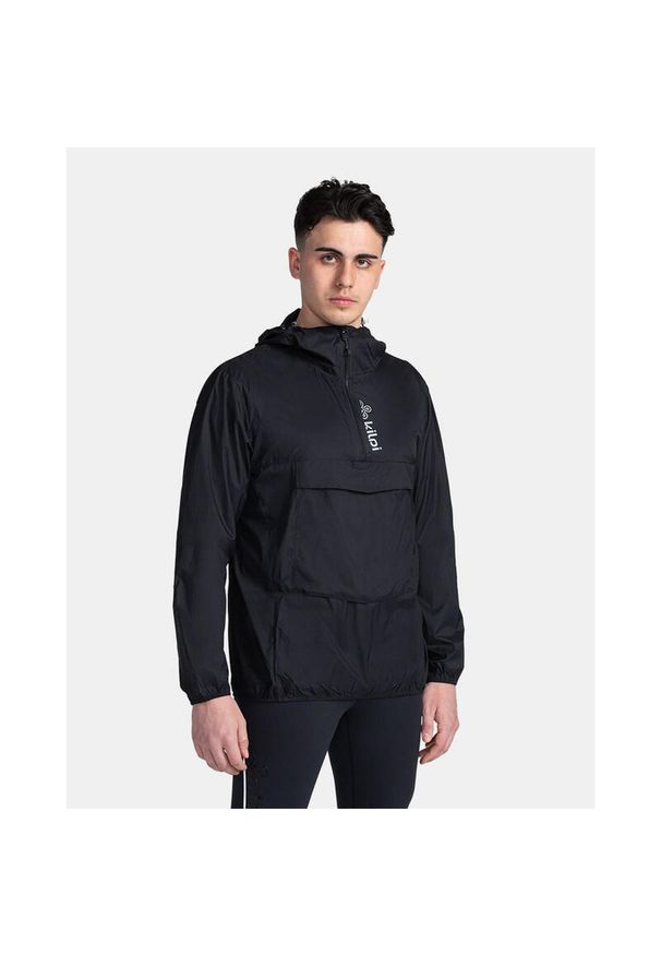 Męska ultralekka kurtka do biegania Kilpi ANORI-M. Kolor: czarny. Materiał: nylon. Sport: turystyka piesza