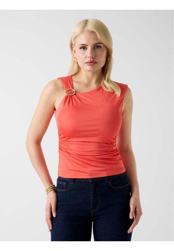 Marciano Guess Top 181915 Koralowy Classic Fit. Kolor: pomarańczowy