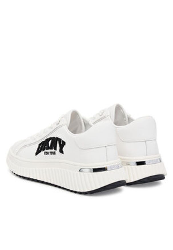 DKNY Sneakersy Leon K1533693 Biały. Kolor: biały. Materiał: skóra