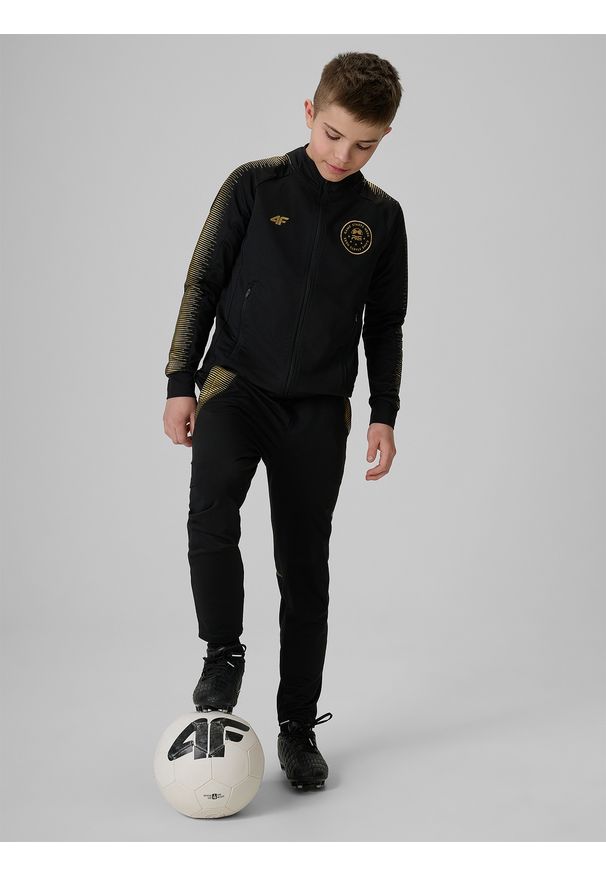 4f - 4F Spodnie sportowe szybkoschnące dziecięce 4F JUNIOR x Robert Lewandowski - czarne 134/140 (8-10 lat). Kolor: czarny. Materiał: materiał. Sezon: lato. Sport: fitness