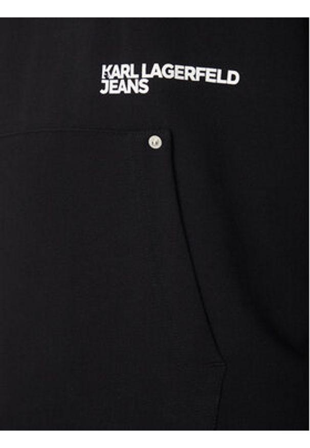 Karl Lagerfeld Jeans Bluza A2M20030 Czarny Relaxed Fit. Kolor: czarny. Materiał: bawełna