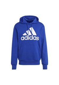 Adidas - Essentials French Terry Big Logo Hoodie. Typ kołnierza: kaptur. Kolor: niebieski. Sport: fitness