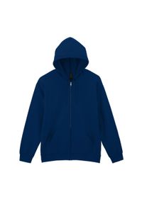 GILDAN - Męska Bluza Z Kapturem Softstyle Midweight Full Zip. Typ kołnierza: kaptur. Kolor: niebieski