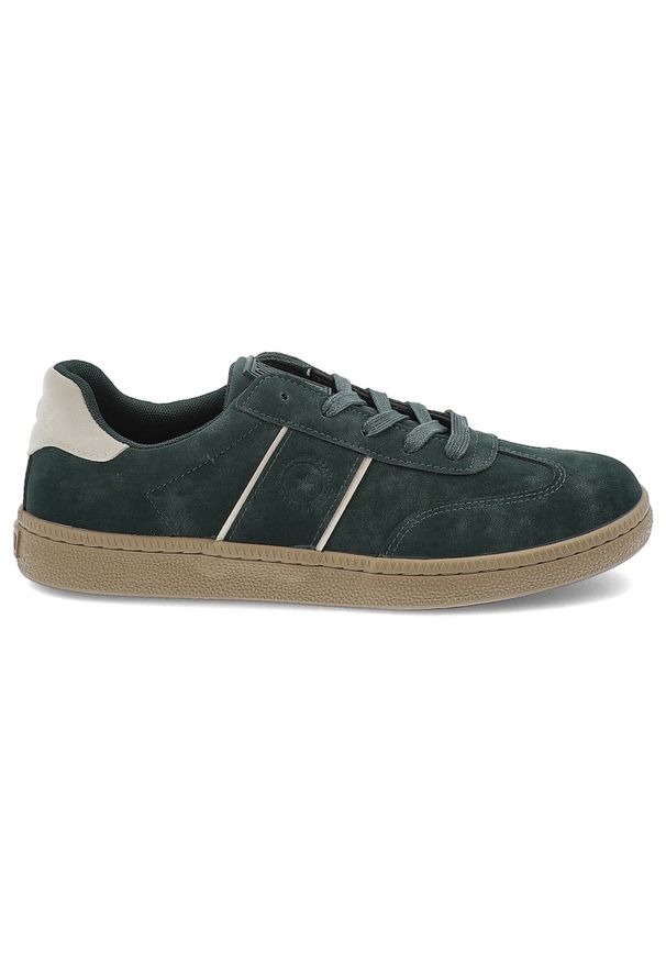 Big-Star - Zielone Sneakersy Big Star Sportowe Obuwie Męskie. Okazja: na co dzień. Zapięcie: sznurówki. Kolor: zielony. Materiał: materiał, guma. Szerokość cholewki: normalna. Sport: turystyka piesza