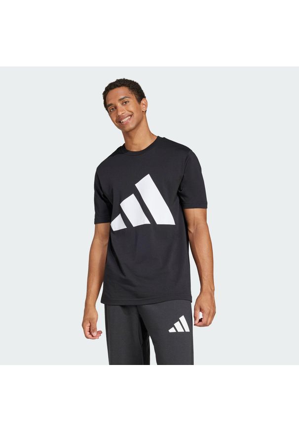 Adidas - Koszulka Essentials Big Logo. Kolor: czarny, biały, wielokolorowy. Materiał: bawełna. Sport: fitness