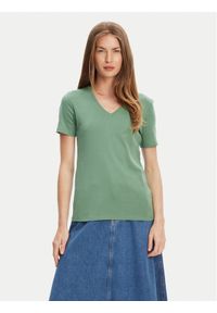 United Colors of Benetton - United Colors Of Benetton T-Shirt 3GA2E4230 Zielony Regular Fit. Kolor: zielony. Materiał: bawełna