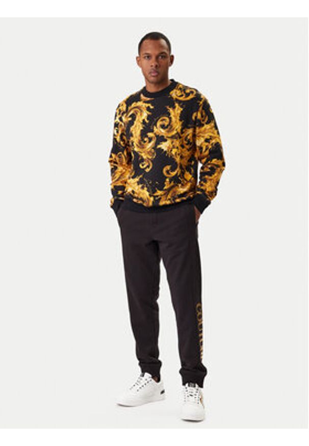 Versace Jeans Couture Bluza 80GAI3R0 FS196 Czarny Regular Fit. Kolor: czarny. Materiał: bawełna