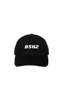 DSQUARED2 - Dsquared2 Bejsbolówka | BCM0649 05C00001 | Mężczyzna | Czarny. Kolor: czarny. Materiał: bawełna. Wzór: aplikacja, napisy. Styl: sportowy, elegancki, casual