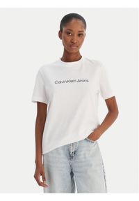 Calvin Klein Jeans T-Shirt A- Inst. Logo Classic LV047C912G Biały Regular Fit. Kolor: biały. Materiał: bawełna #1