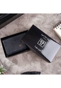 Portfel damski ciemnoszary PAOLO PERUZZI T-09-BL. Kolor: szary. Materiał: skóra #1